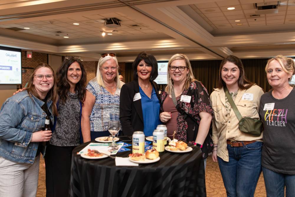 GVSU President with Teachers and Mentors and the Teacher Mentor Appreciation Night